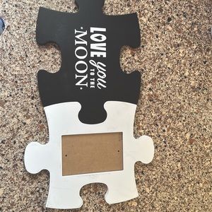 Love you to the moon and back puzzle piece frames
